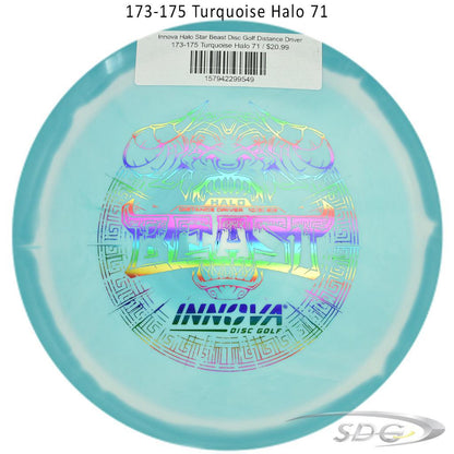 innova-halo-star-beast-disc-golf-distance-driver 173-175 Turquoise Halo 71