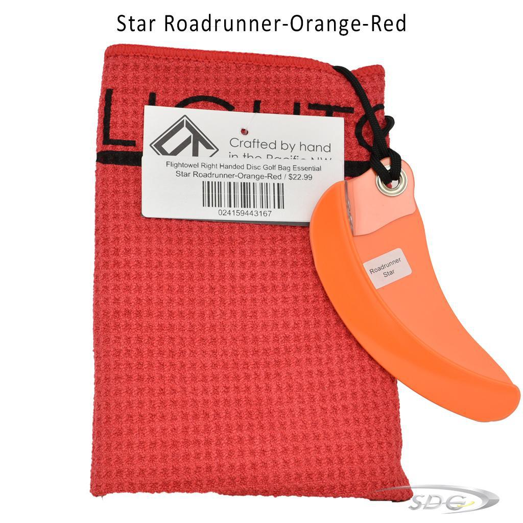 flightowel-right-handed-disc-golf-bag-essential Star Roadrunner-Orange-Red 
