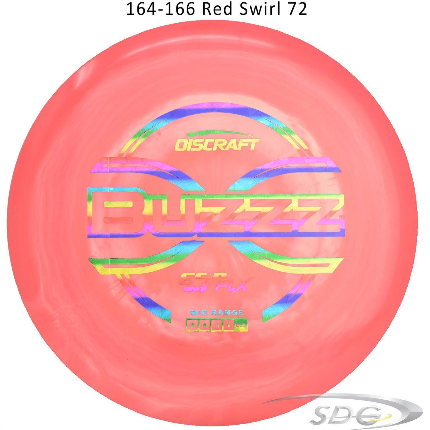 dicraft-esp-flx-buzzz-disc-golf-mid-range 160-163 Red Swirl 72