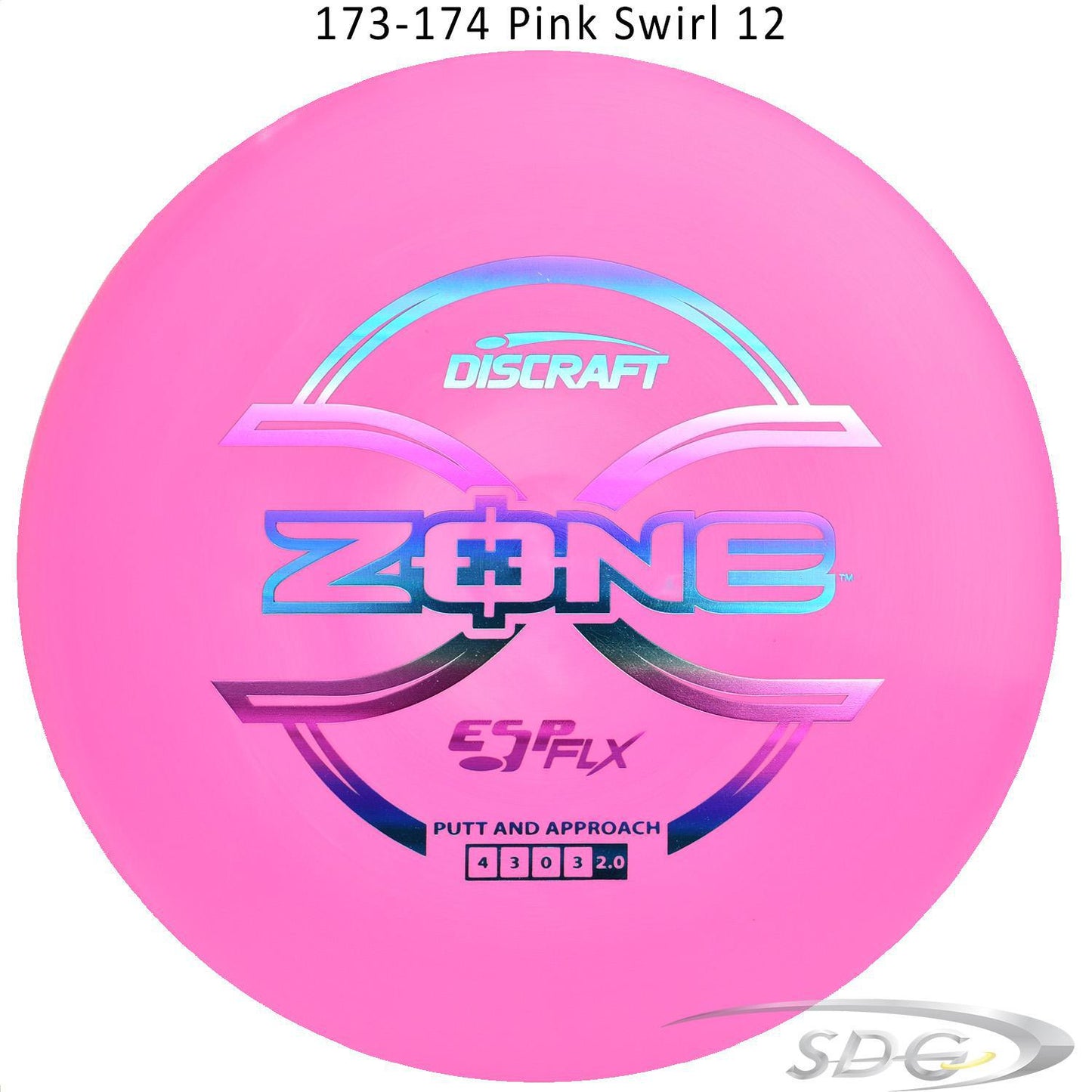 discraft-esp-flx-zone-disc-golf-putter 173-174 Pink Swirl 12 