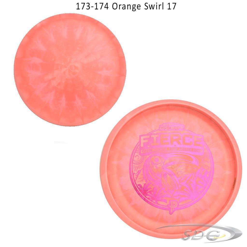 discraft-esp-fierce-bottom-stamp-2023-paige-pierce-tour-series-disc-golf-putter 173-174 Orange Swirl 17 