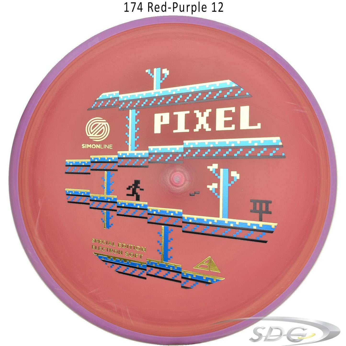 axiom-electron-pixel-soft-se-simon-line-disc-golf-putter 174 Red-Purple 12 