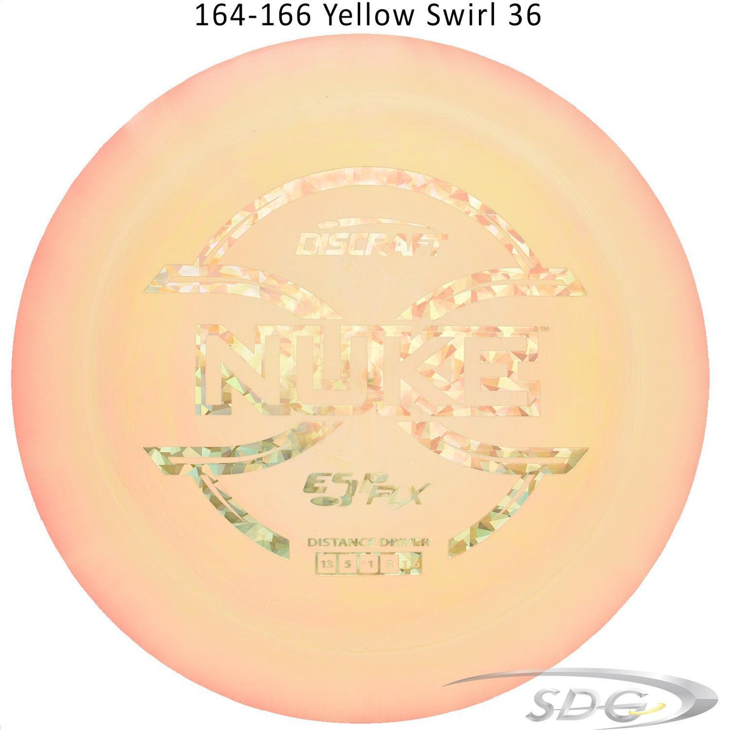 discraft-esp-flx-nuke-disc-golf-distance-driver 164-166 Yellow Swirl 36 