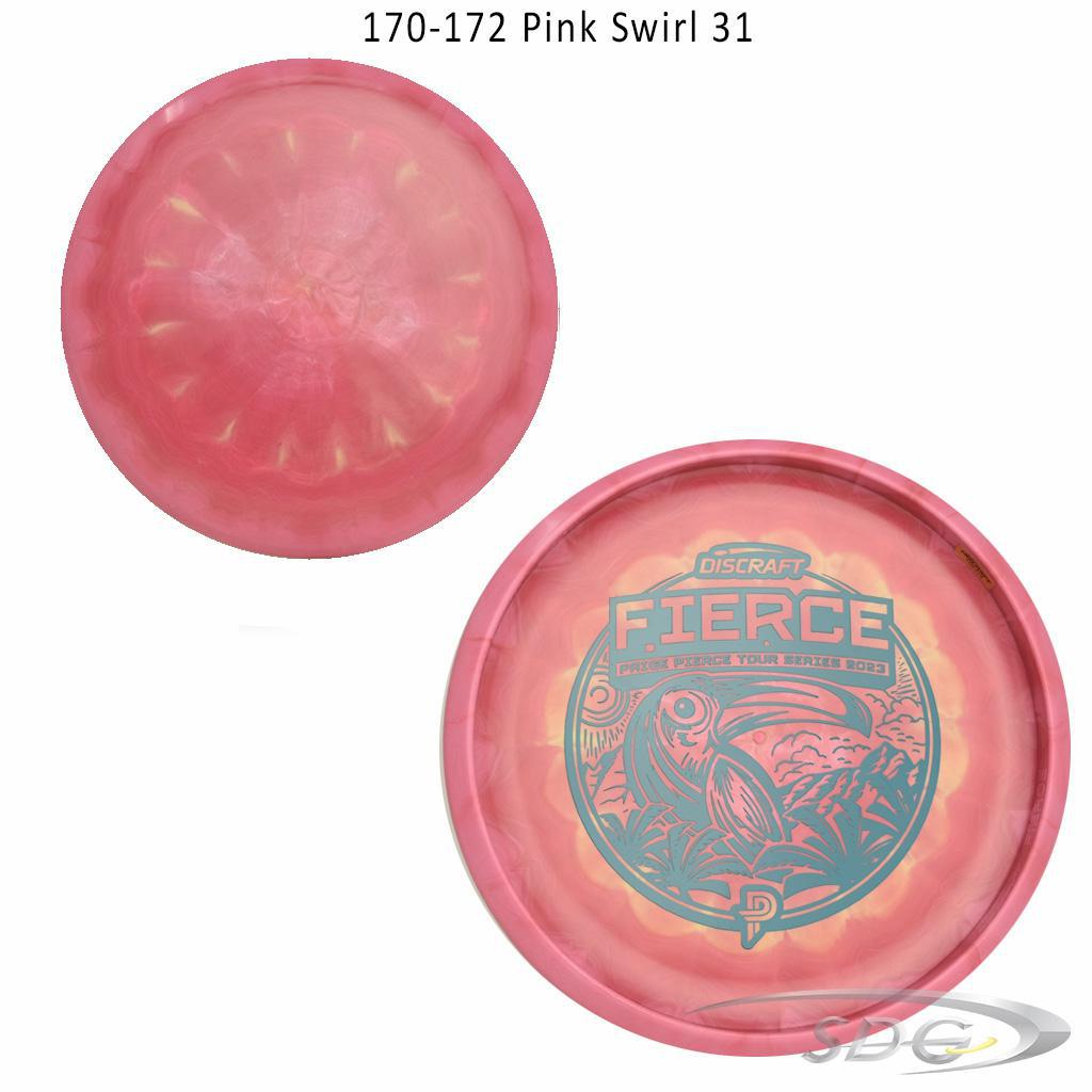 discraft-esp-fierce-bottom-stamp-2023-paige-pierce-tour-series-disc-golf-putter 170-172 Pink Swirl 31 