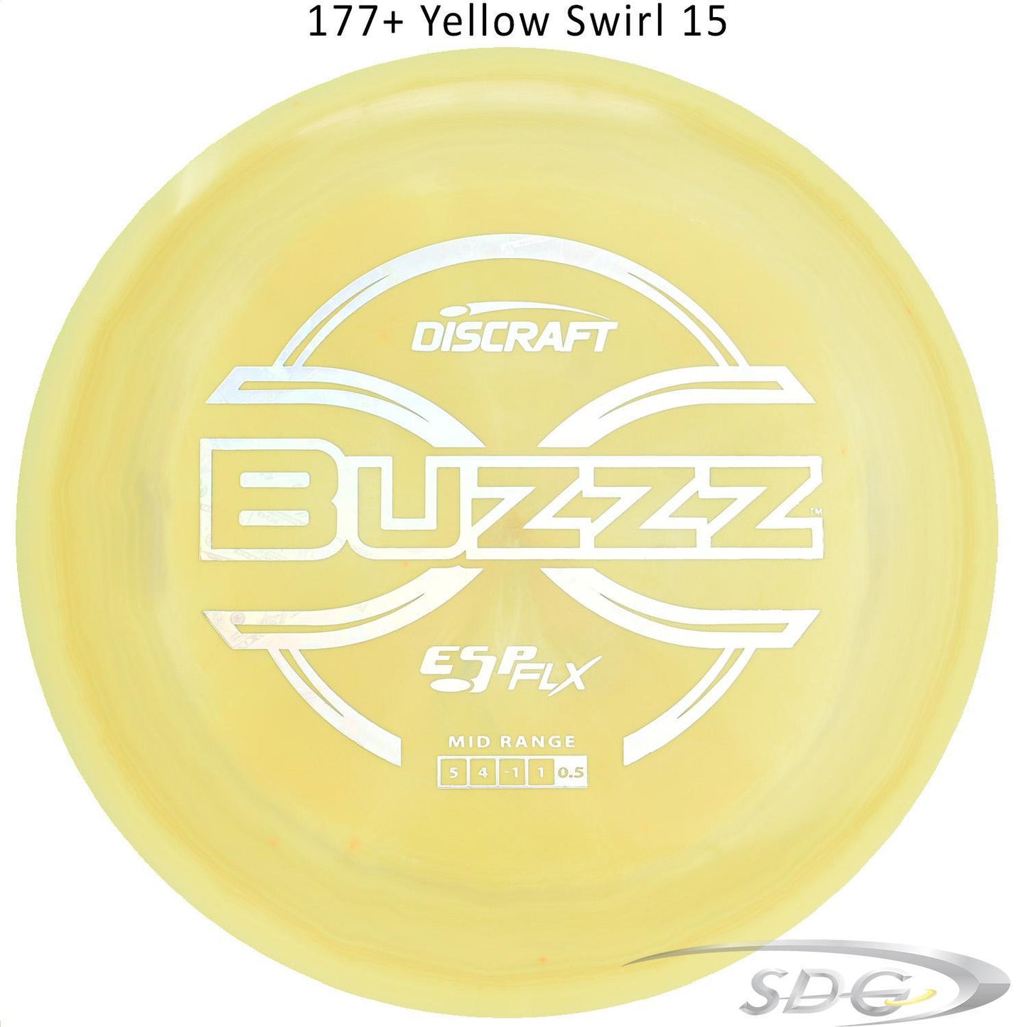 dicraft-esp-flx-buzzz-disc-golf-mid-range 177+ Yellow Swirl 15