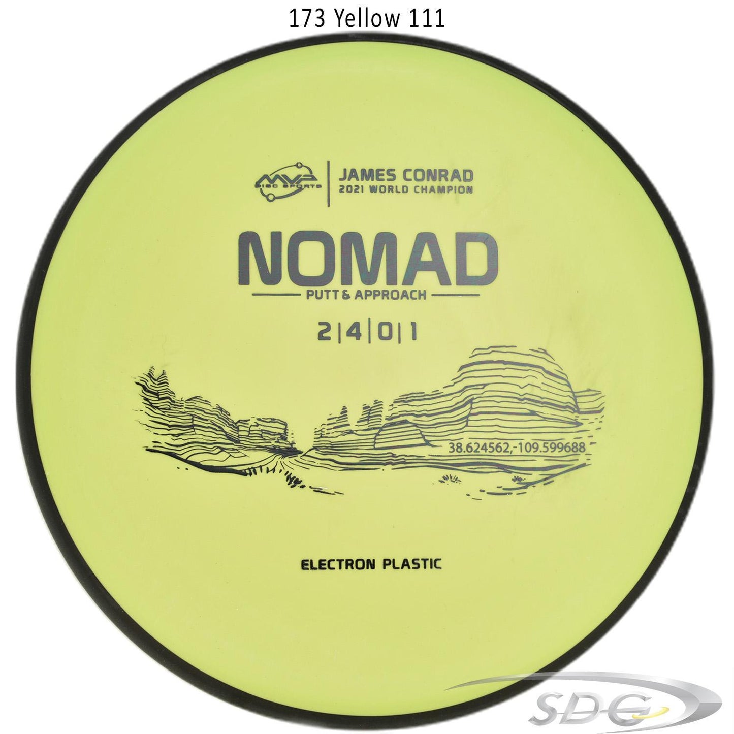 mvp-electron-nomad-medium-james-conrad-edition-disc-golf-putter 173 Yellow 111 