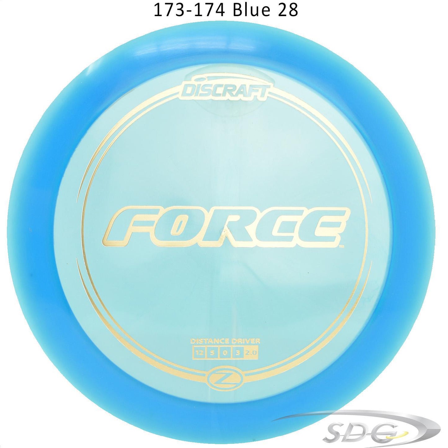 discraft-z-line-force-disc-golf-distance-driver 173-174 Blue 28 