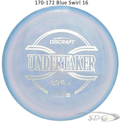 discraft-esp-flx-undertaker-disc-golf-distance-driver 170-172 Blue Swirl 16