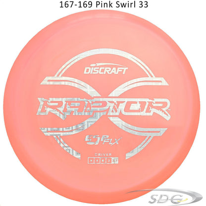 discraft-esp-flx-raptor-disc-golf-distance-driver 167-169 Pink Swirl 33