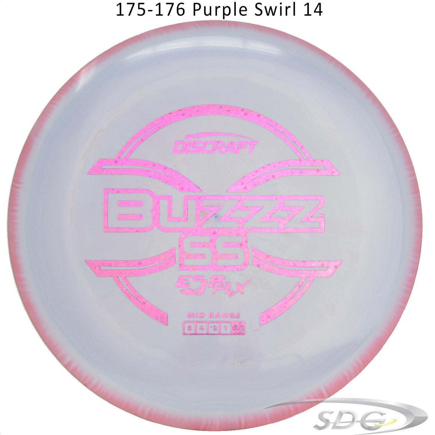 discraft-esp-flx-buzzz-ss-disc-golf-mid-range 175-176 Purple Swirl 14 