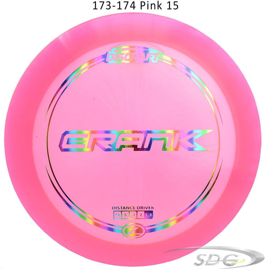 discraft-z-line-crank-disc-golf-distance-driver 173-174 Pink 15 