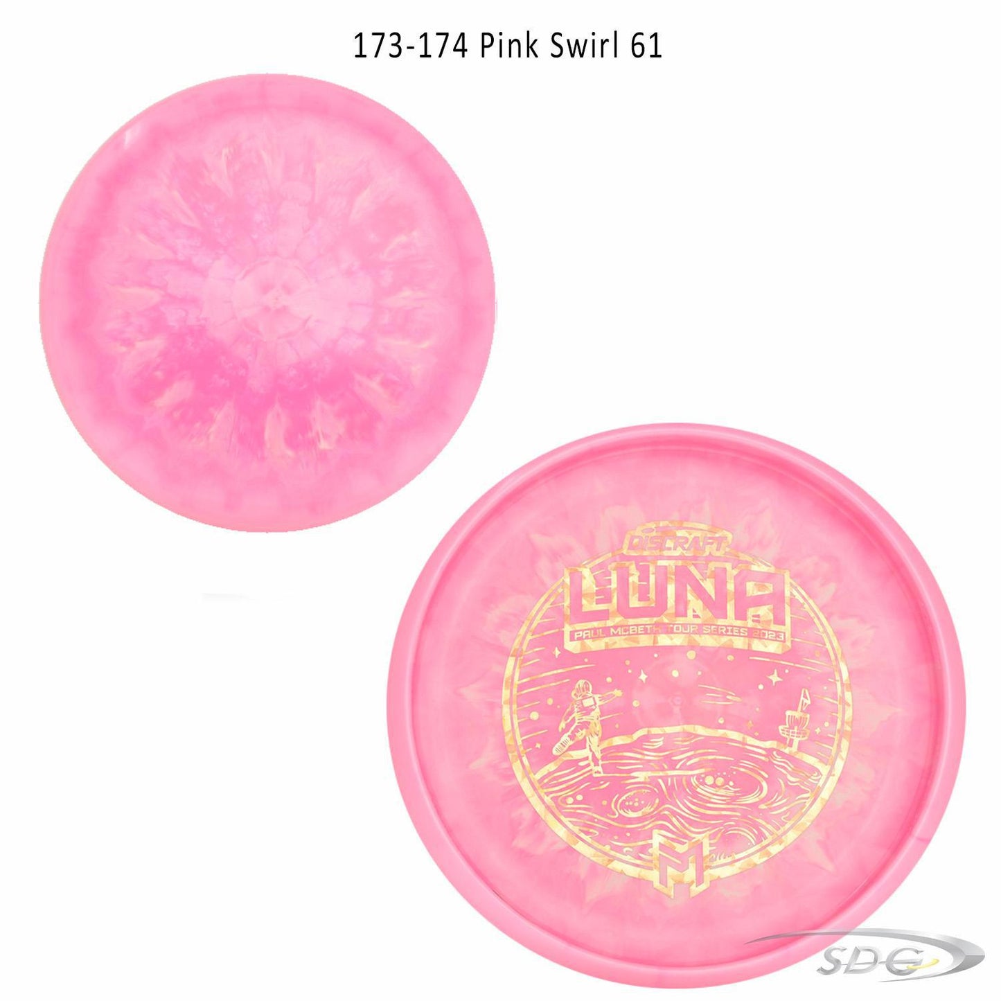discraft-esp-luna-bottom-stamp-2023-paul-mcbeth-tour-series-disc-golf-putter 173-174 Pink Swirl 61 