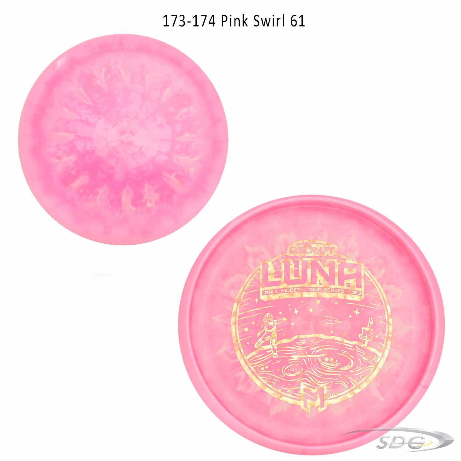 discraft-esp-luna-bottom-stamp-2023-paul-mcbeth-tour-series-disc-golf-putter 173-174 Pink Swirl 61 