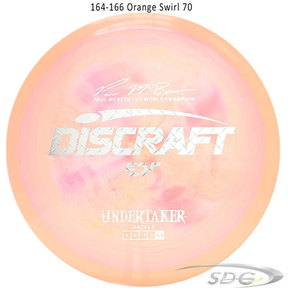 discraft-esp-undertaker-6x-paul-mcbeth-signature-series-disc-golf-distance-driver 164-166 Orange Swirl 70