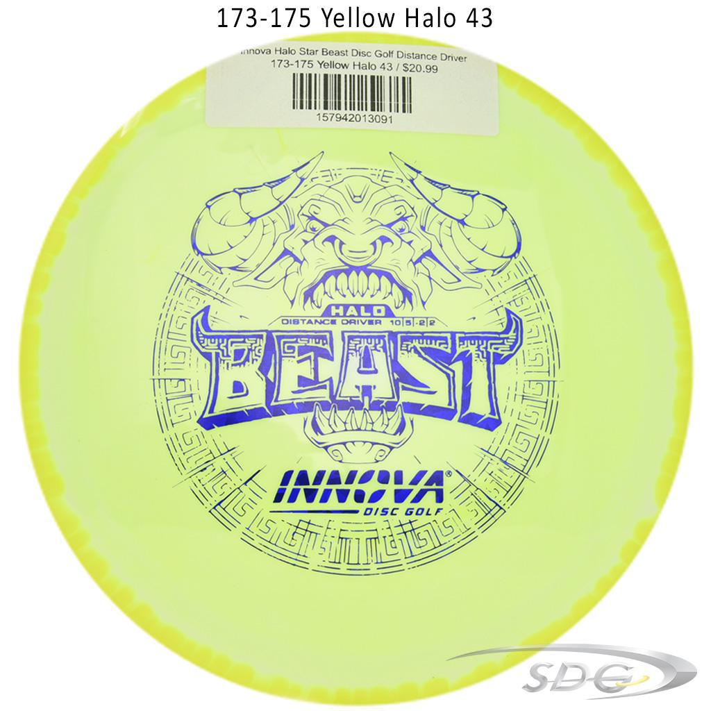 innova-halo-star-beast-disc-golf-distance-driver 173-175 Yellow Halo 43 