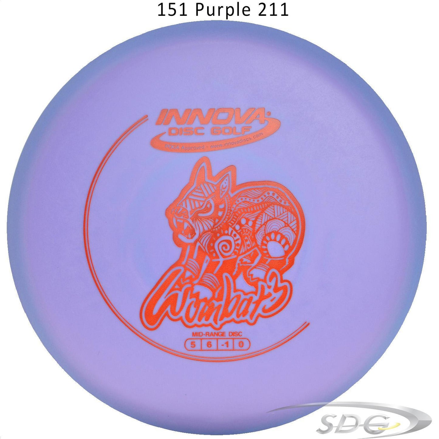 innova-dx-wombat3-disc-golf-mid-range 151 Purple 211 