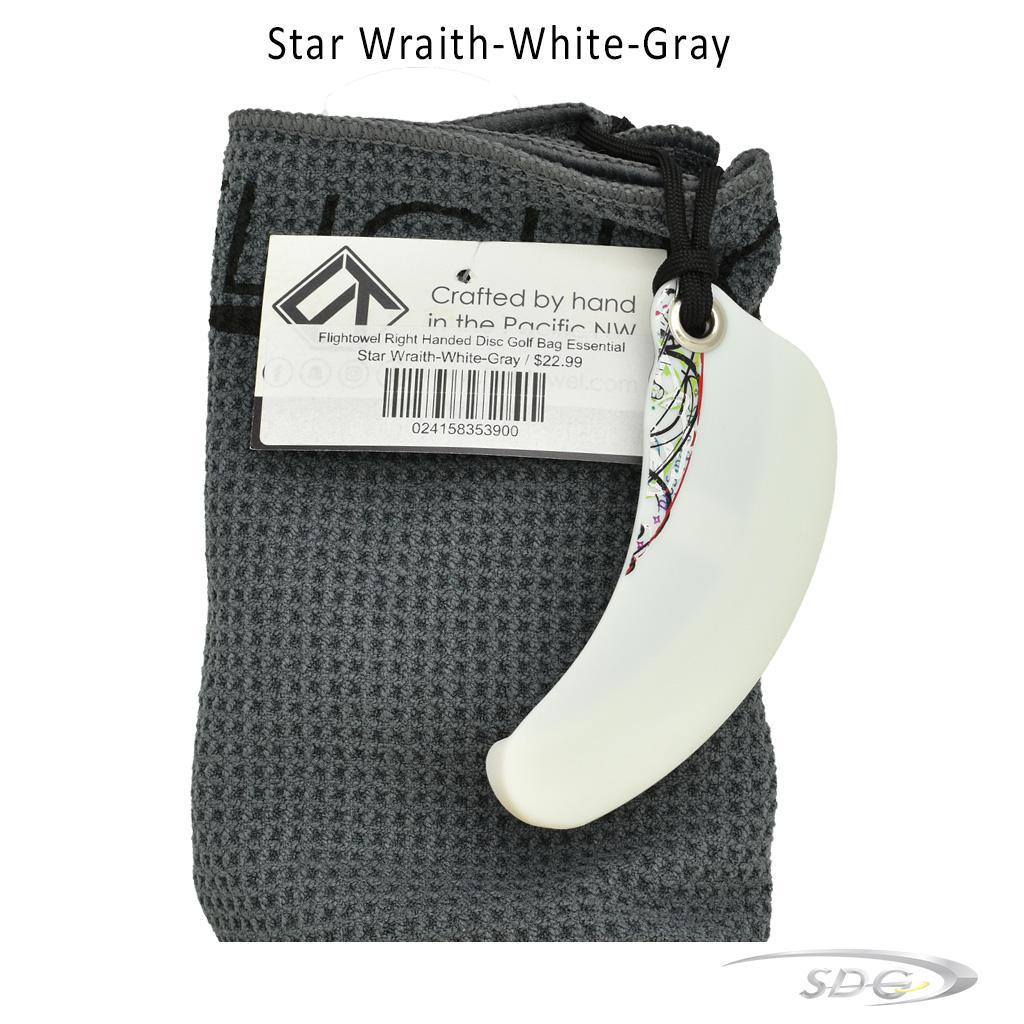 flightowel-right-handed-disc-golf-bag-essential Star Wraith-White-Gray 