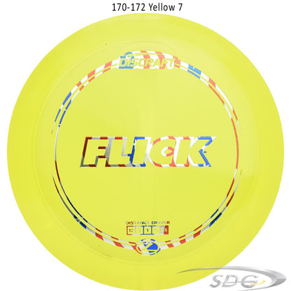 discraft-z-line-flick-disc-golf-distance-driver 170-172 Yellow 7 