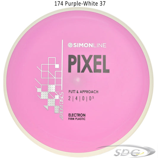 axiom-electron-pixel-firm-simon-line-disc-golf-putter 174 Purple-White 37 