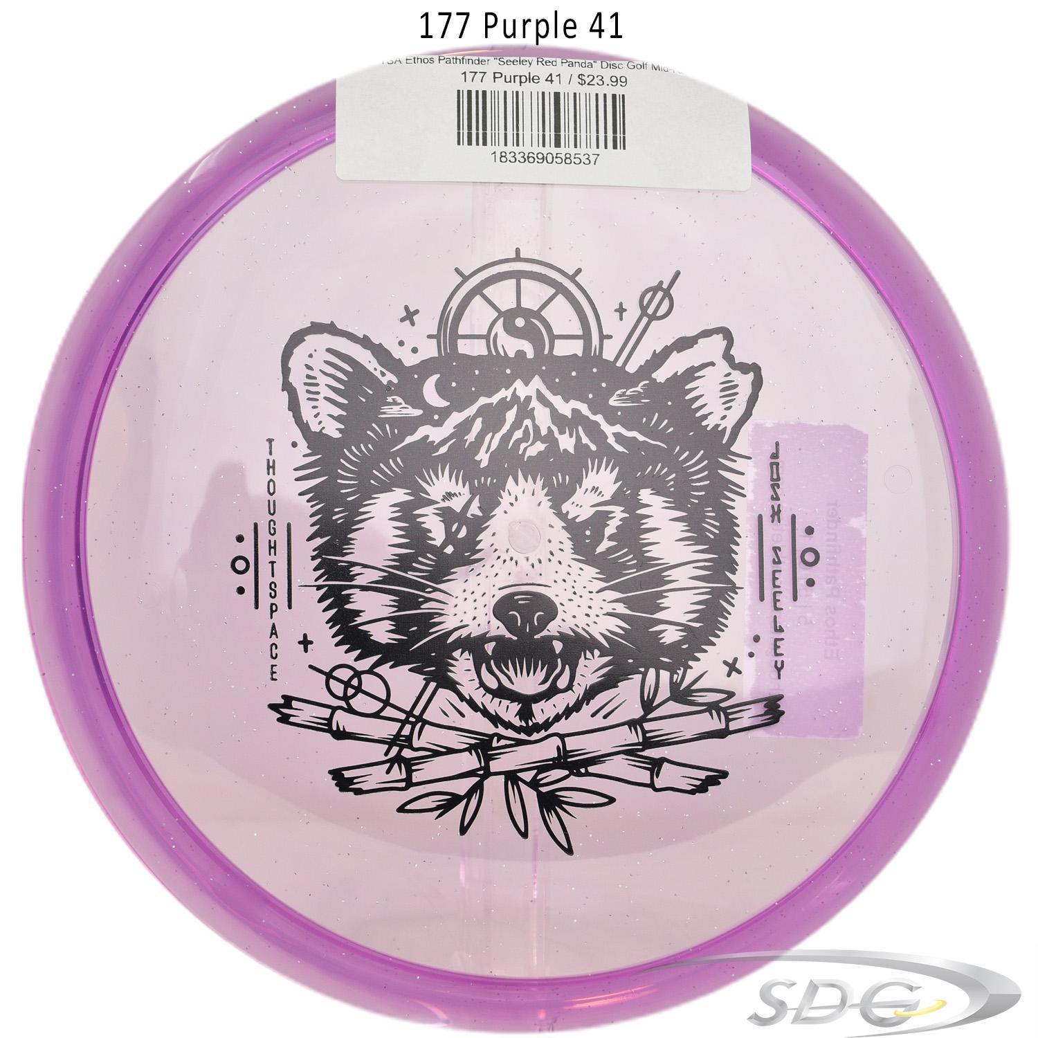 tsa-ethos-pathfinder-seeley-red-panda-disc-golf-mid-range 177 Purple 41 