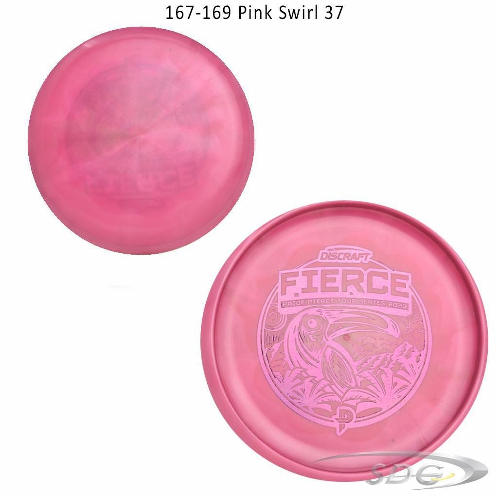 discraft-esp-fierce-bottom-stamp-2023-paige-pierce-tour-series-disc-golf-putter 167-169 Pink Swirl 37 