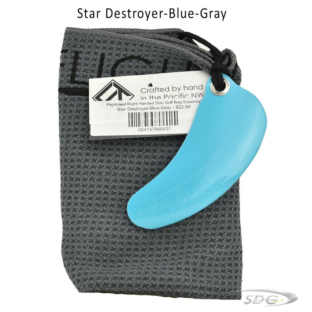 flightowel-right-handed-disc-golf-bag-essential Star Destroyer-Blue-Gray 
