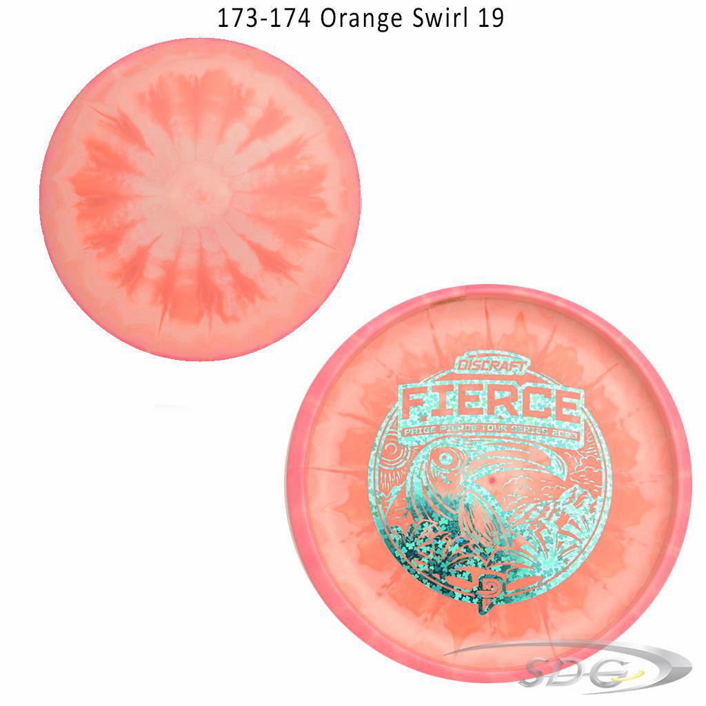 discraft-esp-fierce-bottom-stamp-2023-paige-pierce-tour-series-disc-golf-putter 173-174 Orange Swirl 19 
