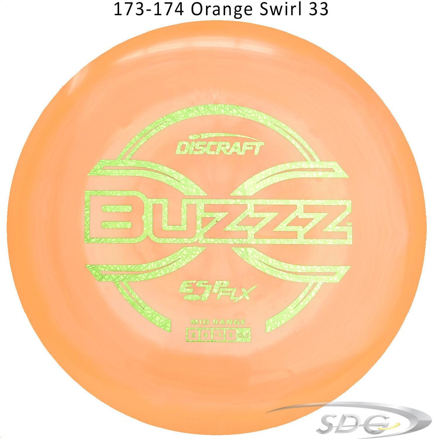 dicraft-esp-flx-buzzz-disc-golf-mid-range 173-174 Orange Swirl 33