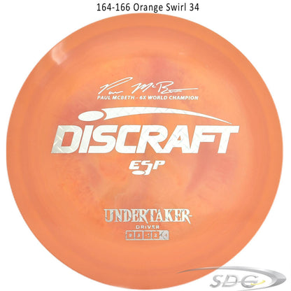 discraft-esp-undertaker-6x-paul-mcbeth-signature-series-disc-golf-distance-driver 164-166 Orange Swirl 34