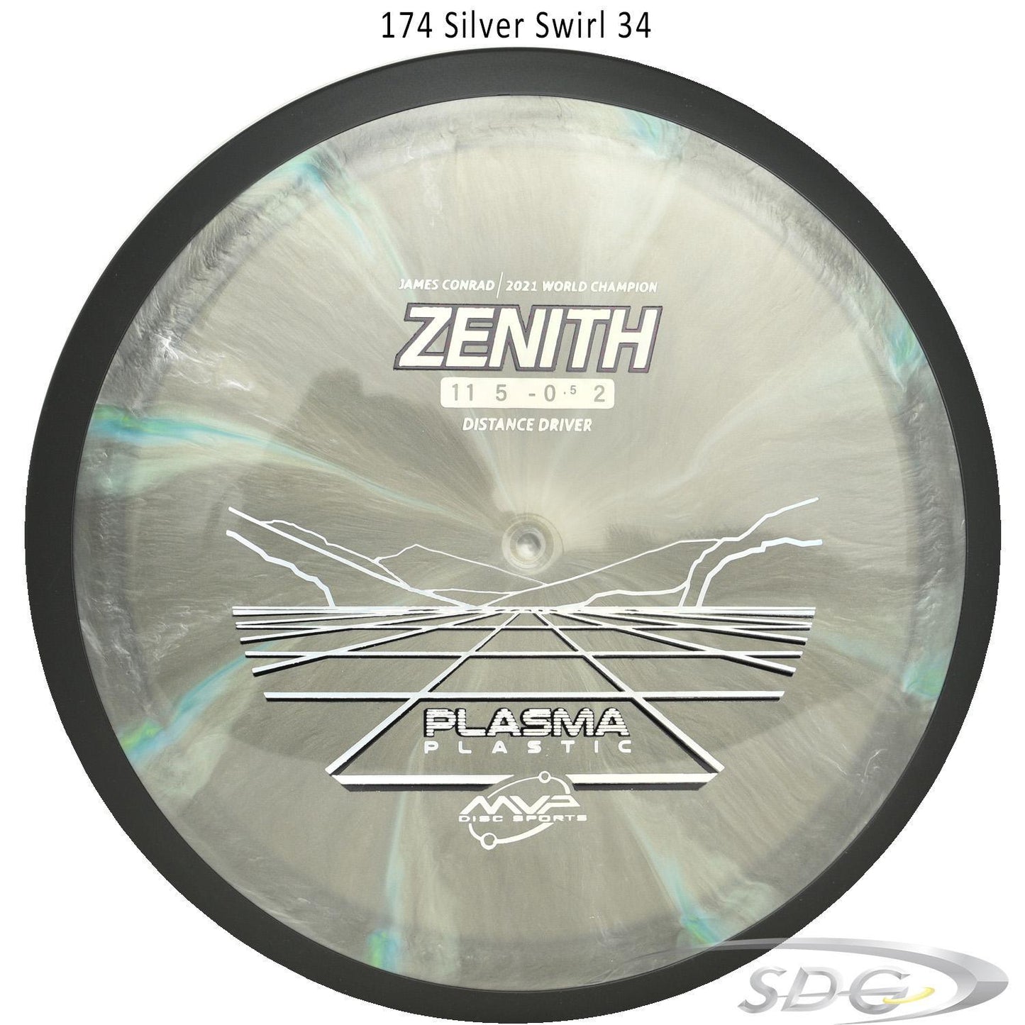 mvp-plasma-zenith-disc-golf-distance-driver 174 Silver Swirl 34 