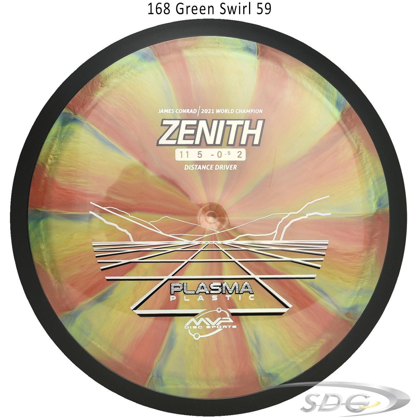 mvp-plasma-zenith-disc-golf-distance-driver 168 Green Swirl 59 