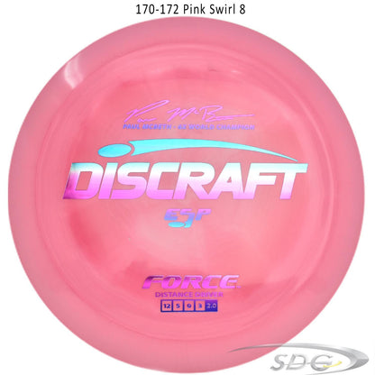 discraft-esp-force-6x-paul-mcbeth-signature-disc-golf-distance-driver 170-172 Pink Swirl 8