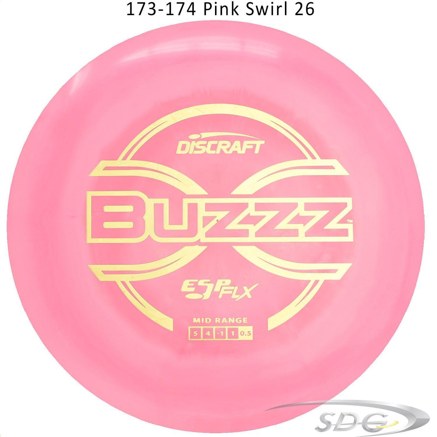 dicraft-esp-flx-buzzz-disc-golf-mid-range 173-174 Pink Swirl 26