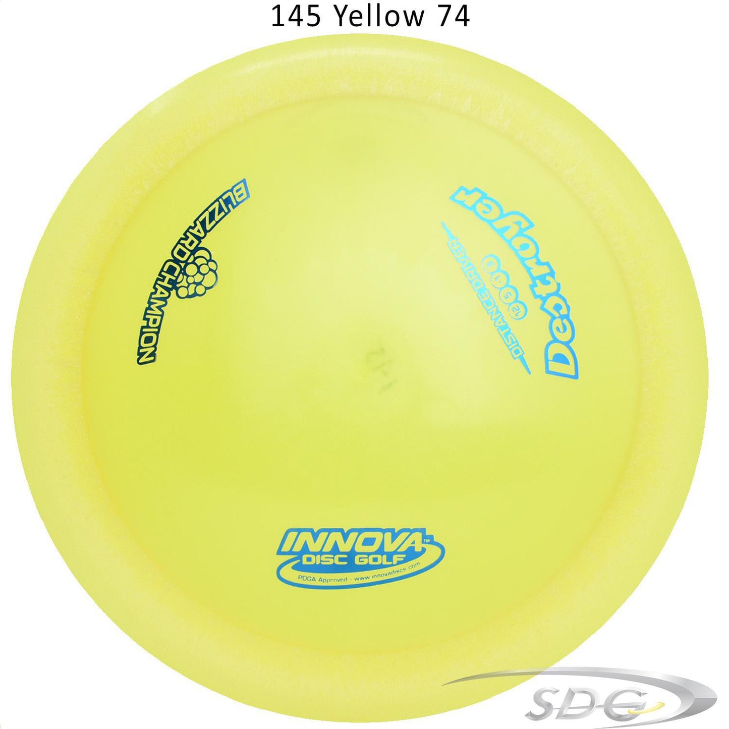 innova-blizzard-champion-destroyer-disc-golf-distance-driver 145 Yellow 74 