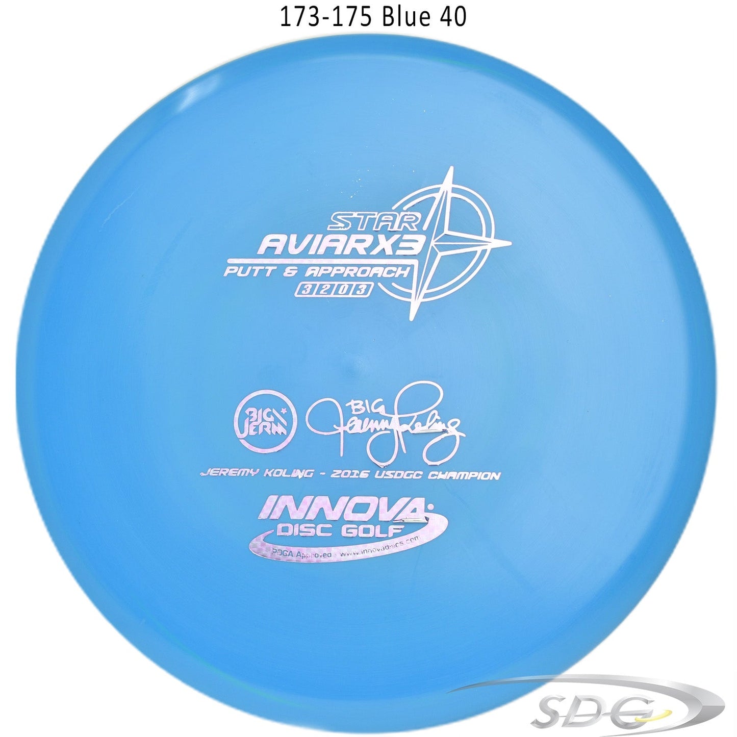 innova-star-aviarx3-jeremy-koling-signature-disc-golf-putter 173-175 Blue 40 