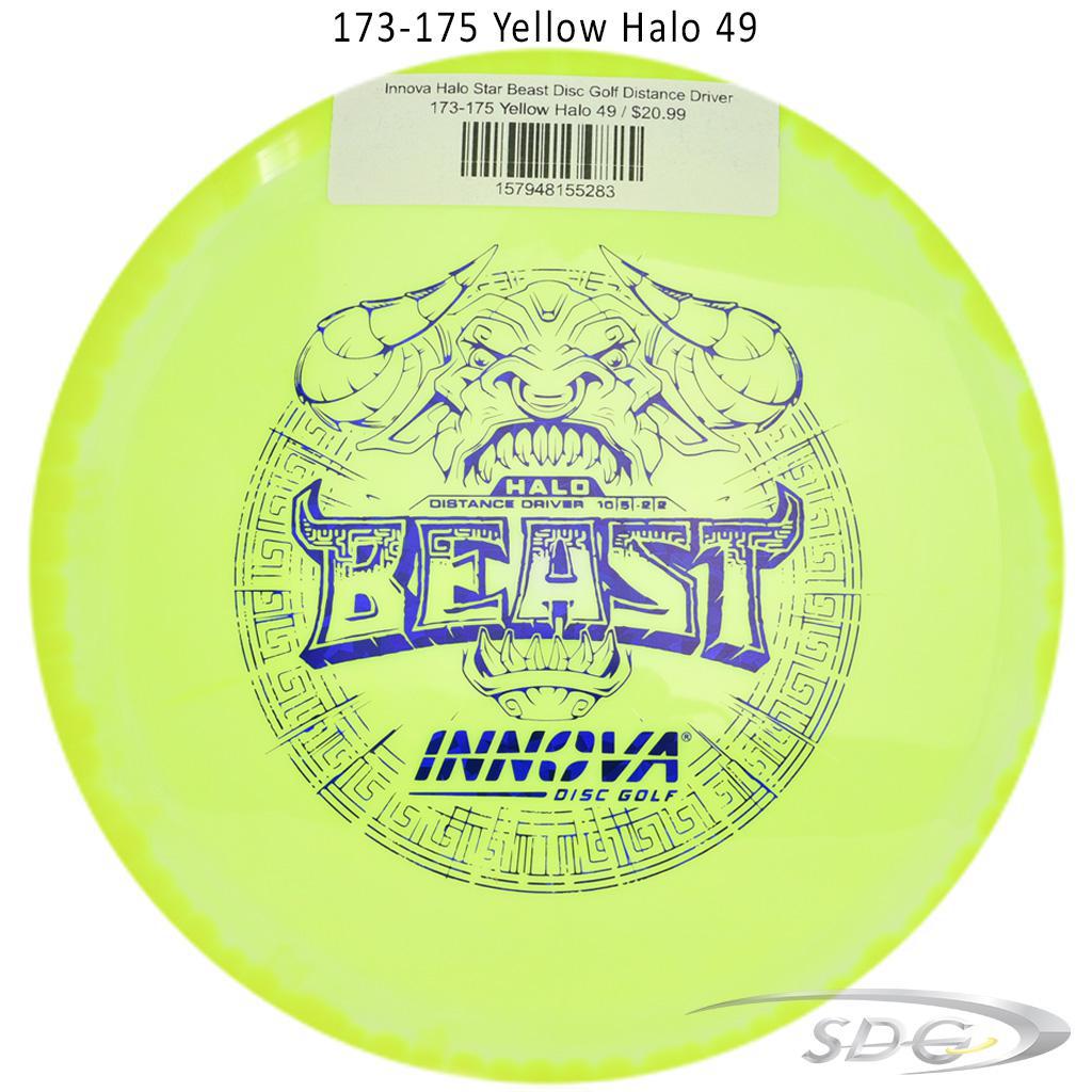 innova-halo-star-beast-disc-golf-distance-driver 173-175 Yellow Halo 49 