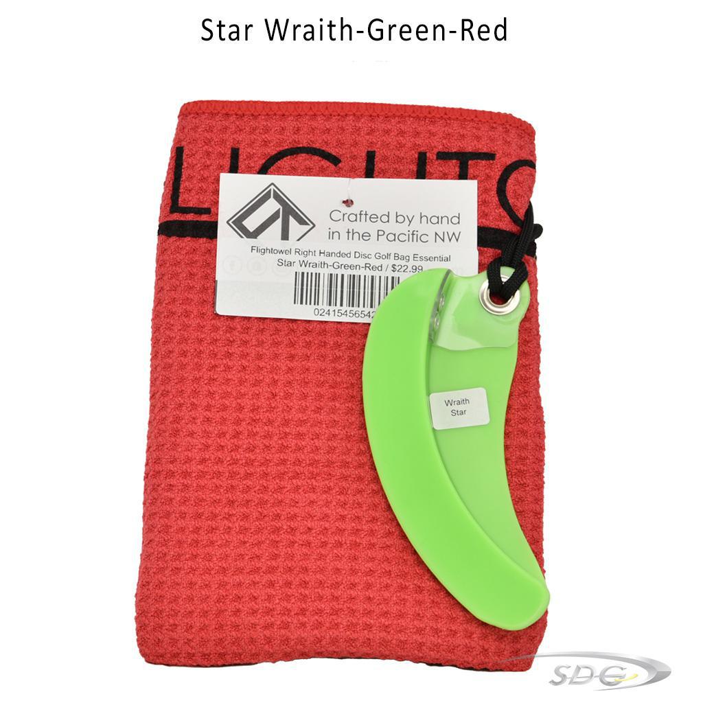 flightowel-right-handed-disc-golf-bag-essential Star Wraith-Green-Red 