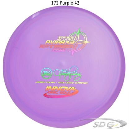 innova-star-aviarx3-jeremy-koling-signature-disc-golf-putter 172 Purple 42 