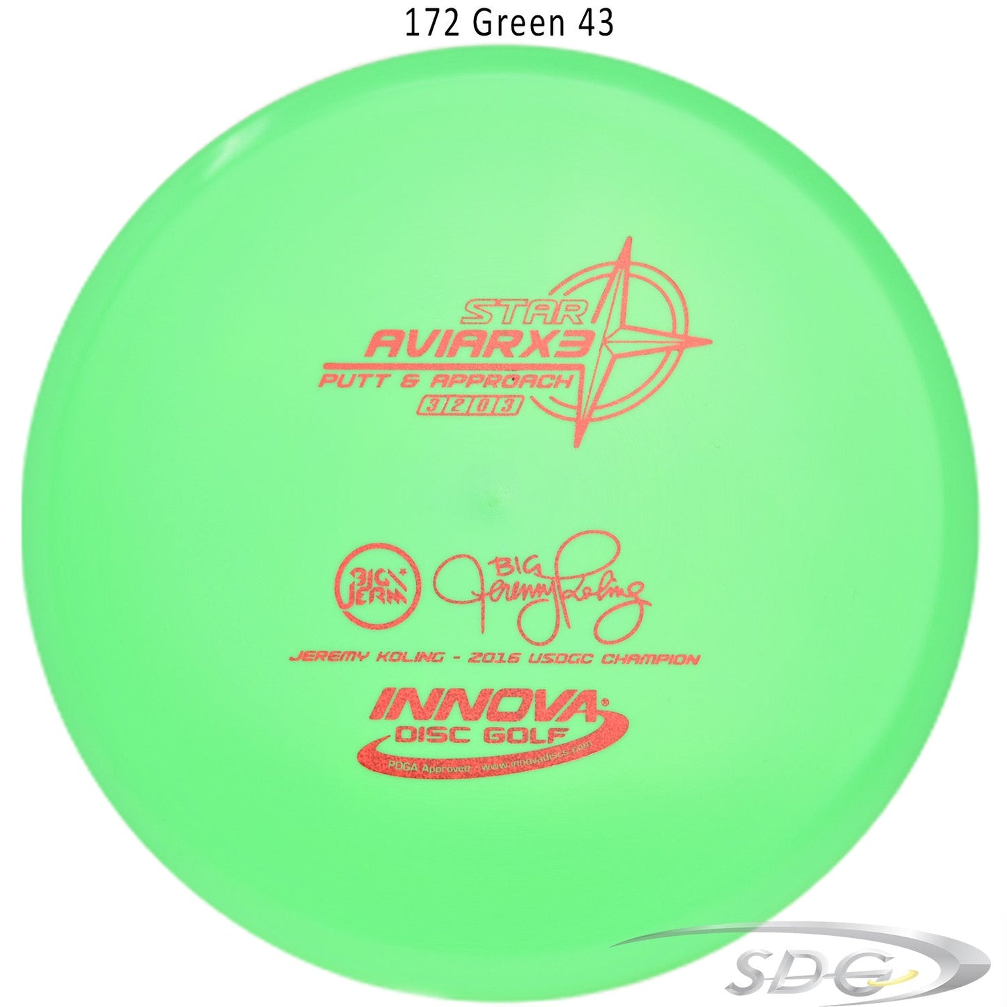 innova-star-aviarx3-jeremy-koling-signature-disc-golf-putter 172 Green 43 