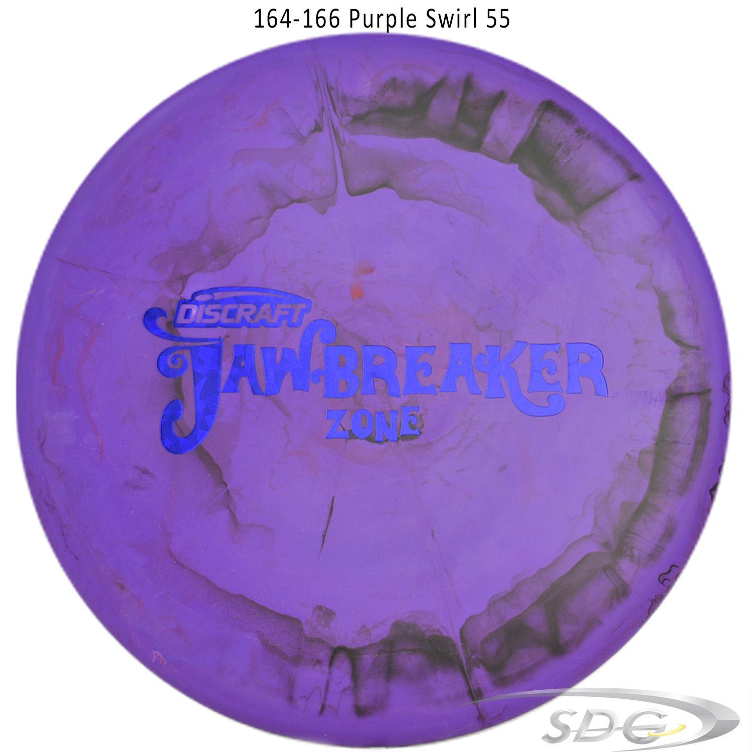 discraft-jawbreaker-zone-disc-golf-putter-169-160-weights 164-166 Purple Swirl 55 