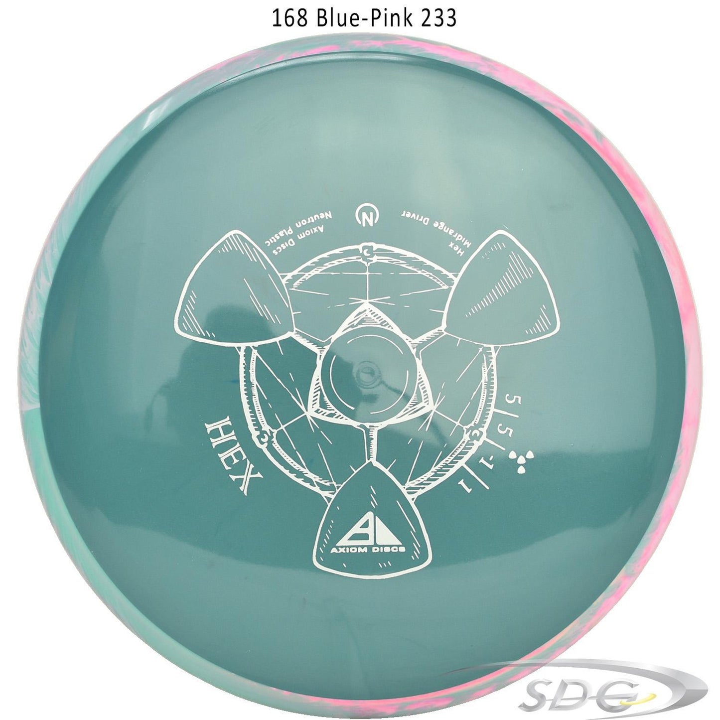axiom-neutron-hex-disc-golf-midrange-169-165-weights 168 Blue-Pink 233 