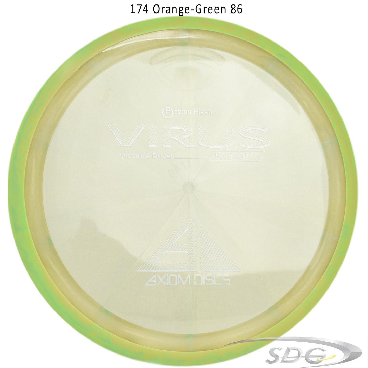 axiom-proton-virus-disc-golf-distance-driver 174 Orange-Green 86 