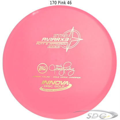 innova-star-aviarx3-jeremy-koling-signature-disc-golf-putter 170 Pink 46 