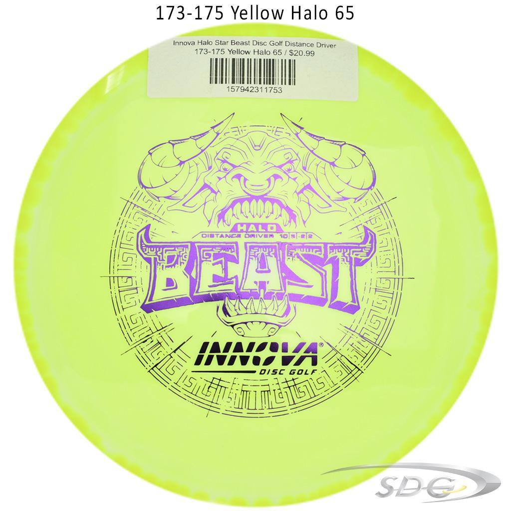 innova-halo-star-beast-disc-golf-distance-driver 173-175 Yellow Halo 65 
