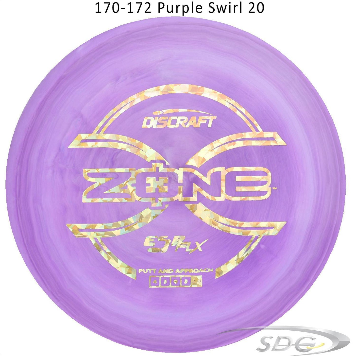 discraft-esp-flx-zone-disc-golf-putter 170-172 Purple Swirl 20 