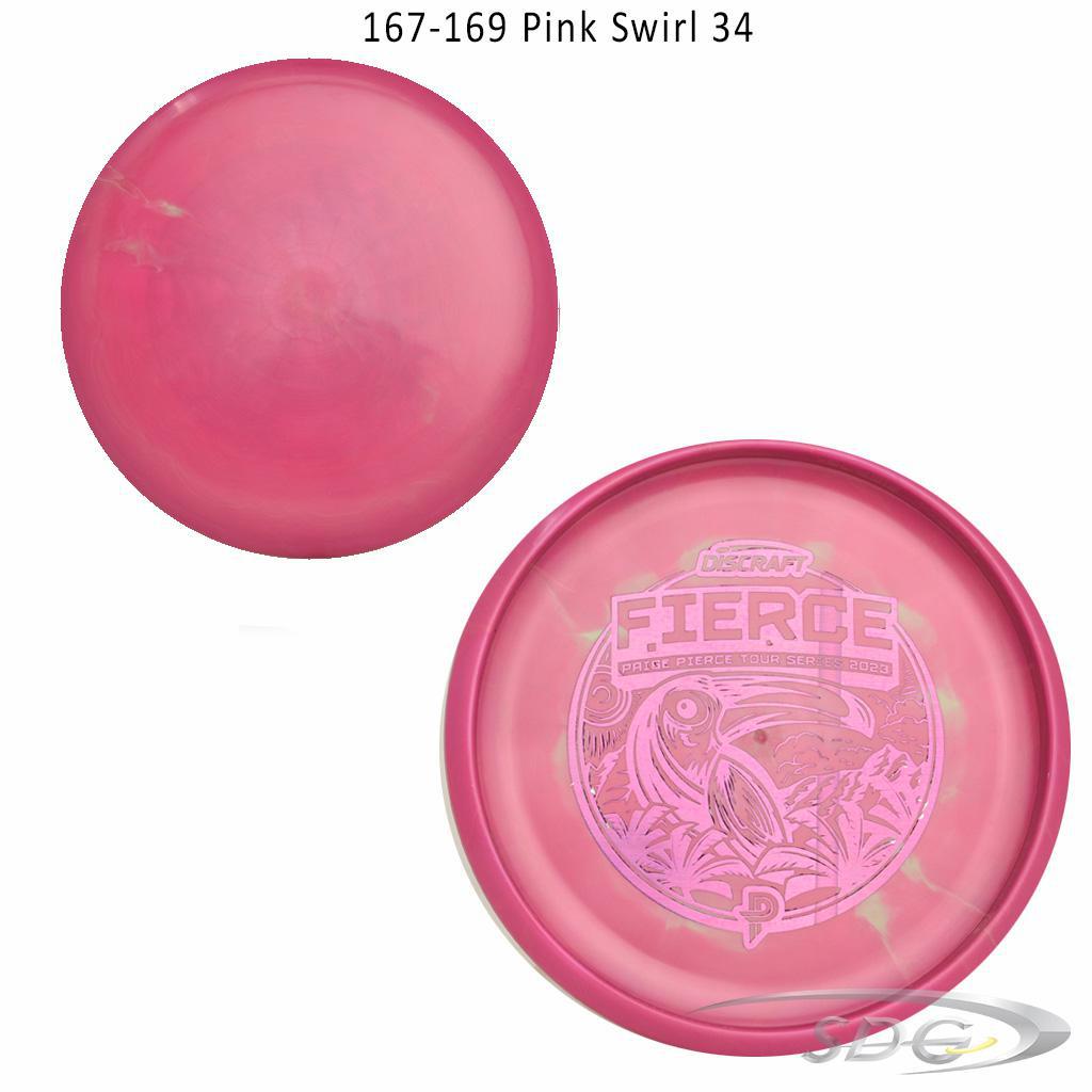 discraft-esp-fierce-bottom-stamp-2023-paige-pierce-tour-series-disc-golf-putter 167-169 Pink Swirl 34 