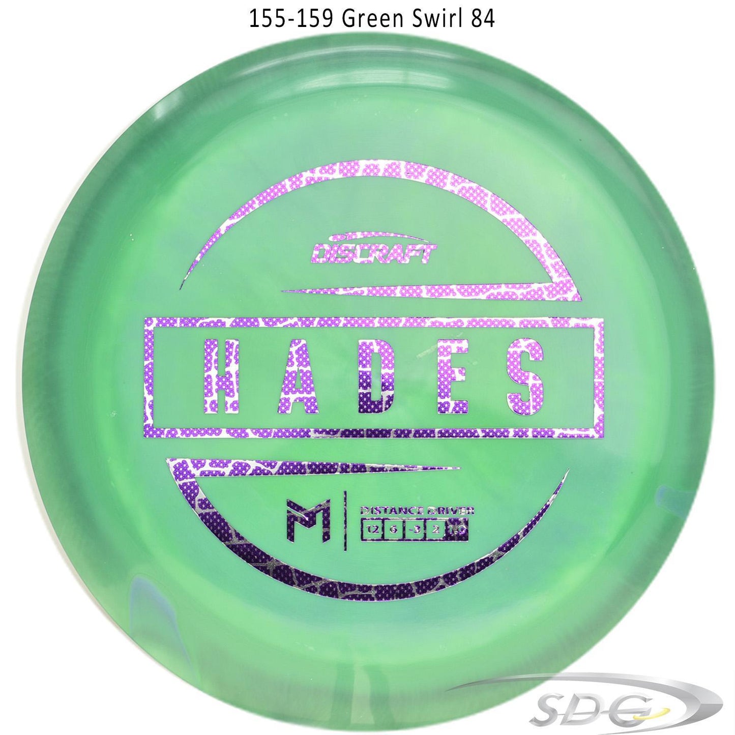 discraft-esp-hades-paul-mcbeth-signature-series-disc-golf-distance-driver-159-150-weights 155-159 Green Swirl 84 