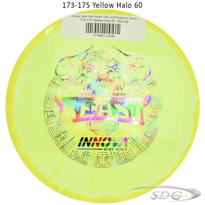 innova-halo-star-beast-disc-golf-distance-driver 173-175 Yellow Halo 60