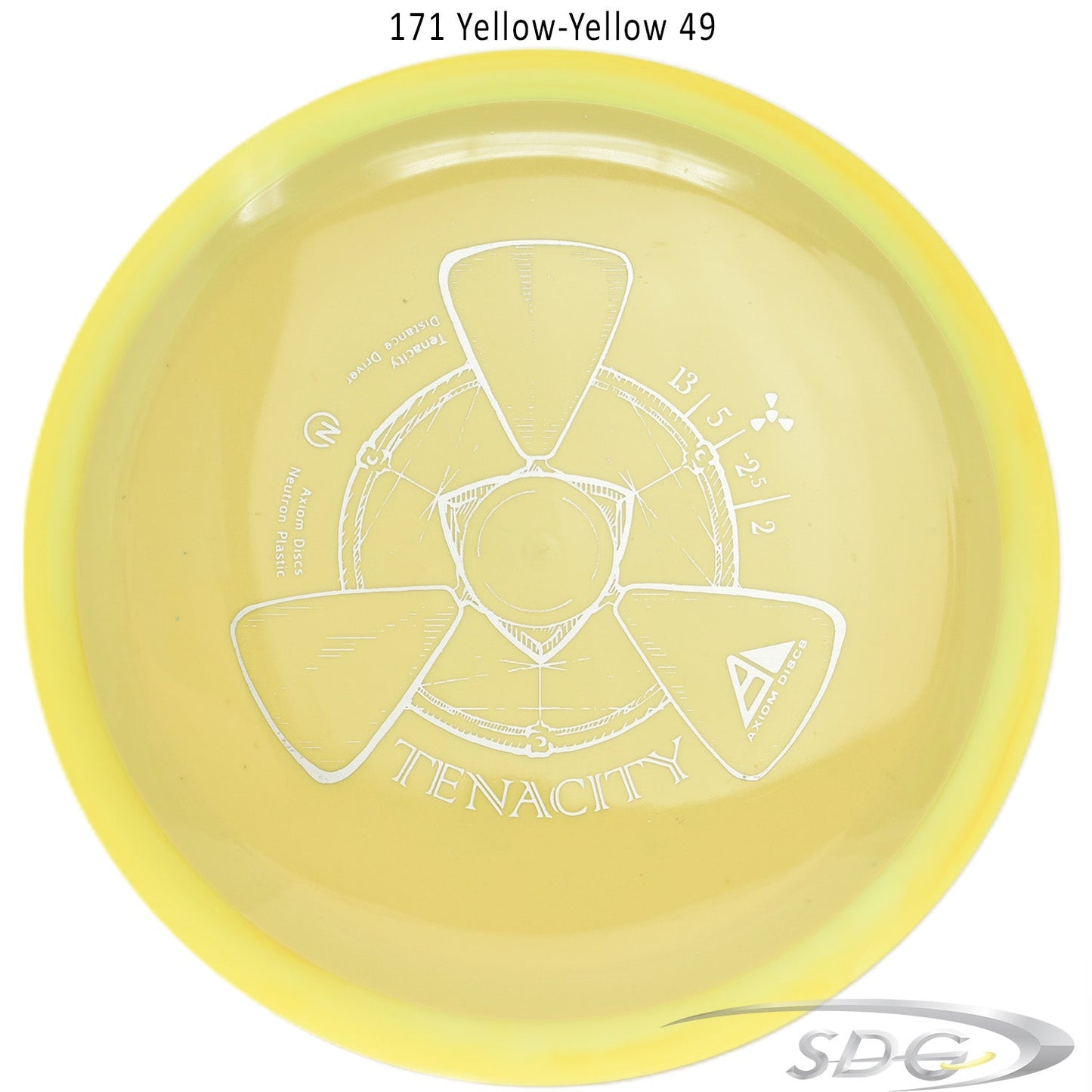 axiom-neutron-tenacity-disc-golf-distance-driver 171 Yellow-Yellow 49 