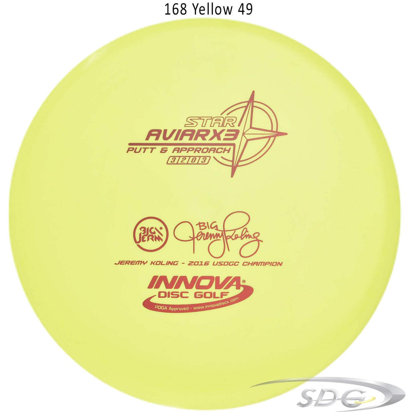 innova-star-aviarx3-jeremy-koling-signature-disc-golf-putter 168 Yellow 49 